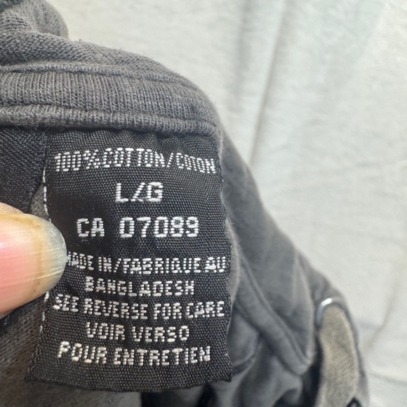 Burnside Fullzip Hoodie Mens Size Large Gray Large Graphic Pockets 100% Cotton - Picture 2 of 9